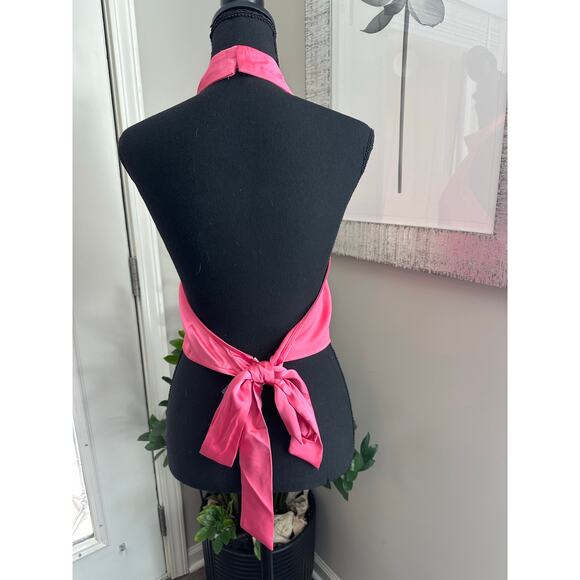 WEWOREWHAT Revolve Hot Pink Open Back Halter Top Sz. Large - Picture 2 of 9